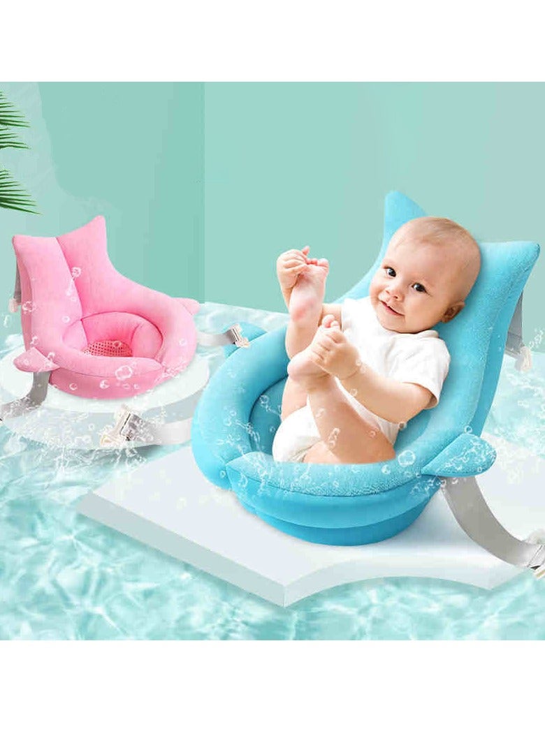 Baby Bath Tub, Whimsical Ocean Design Non-slip Bath Seat, Makes Toddler Bath time Fun, Moby Blue - Image 3